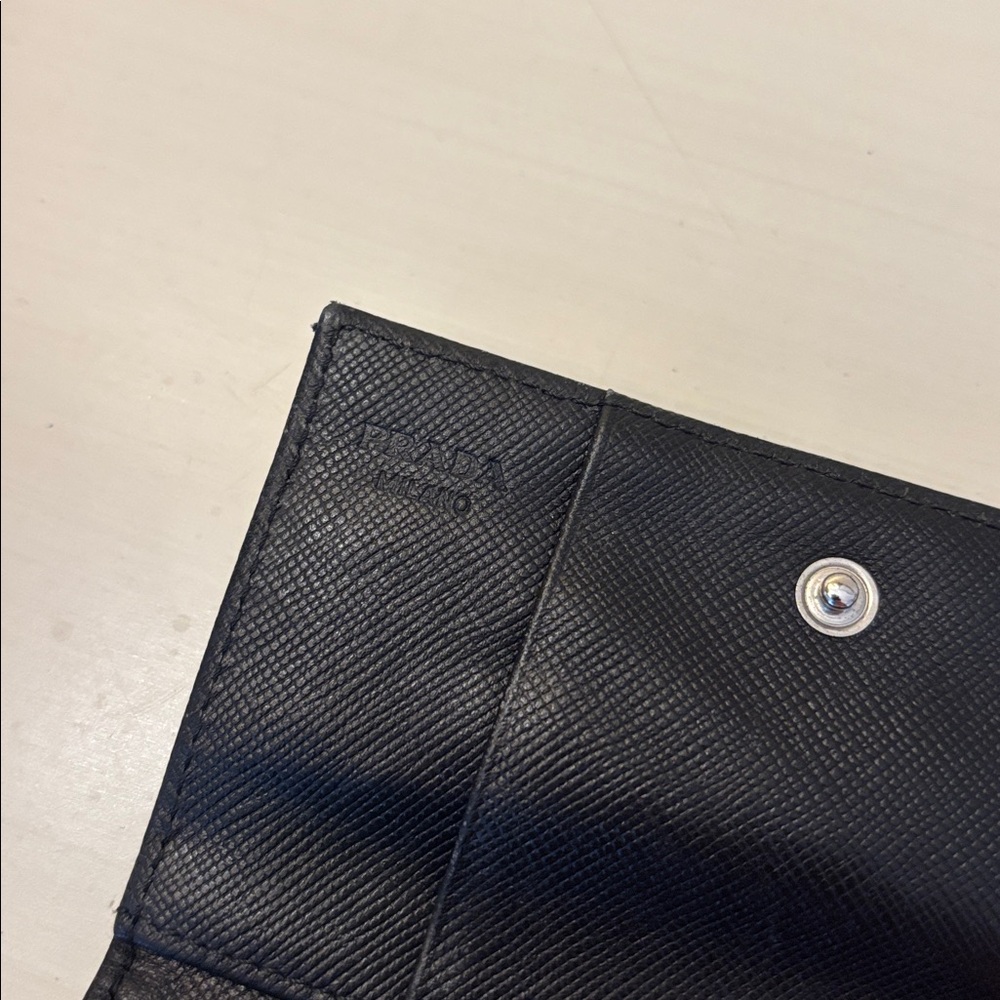 PRADA BLACK NYLON CARD HOLDER - Picture 11 of 14